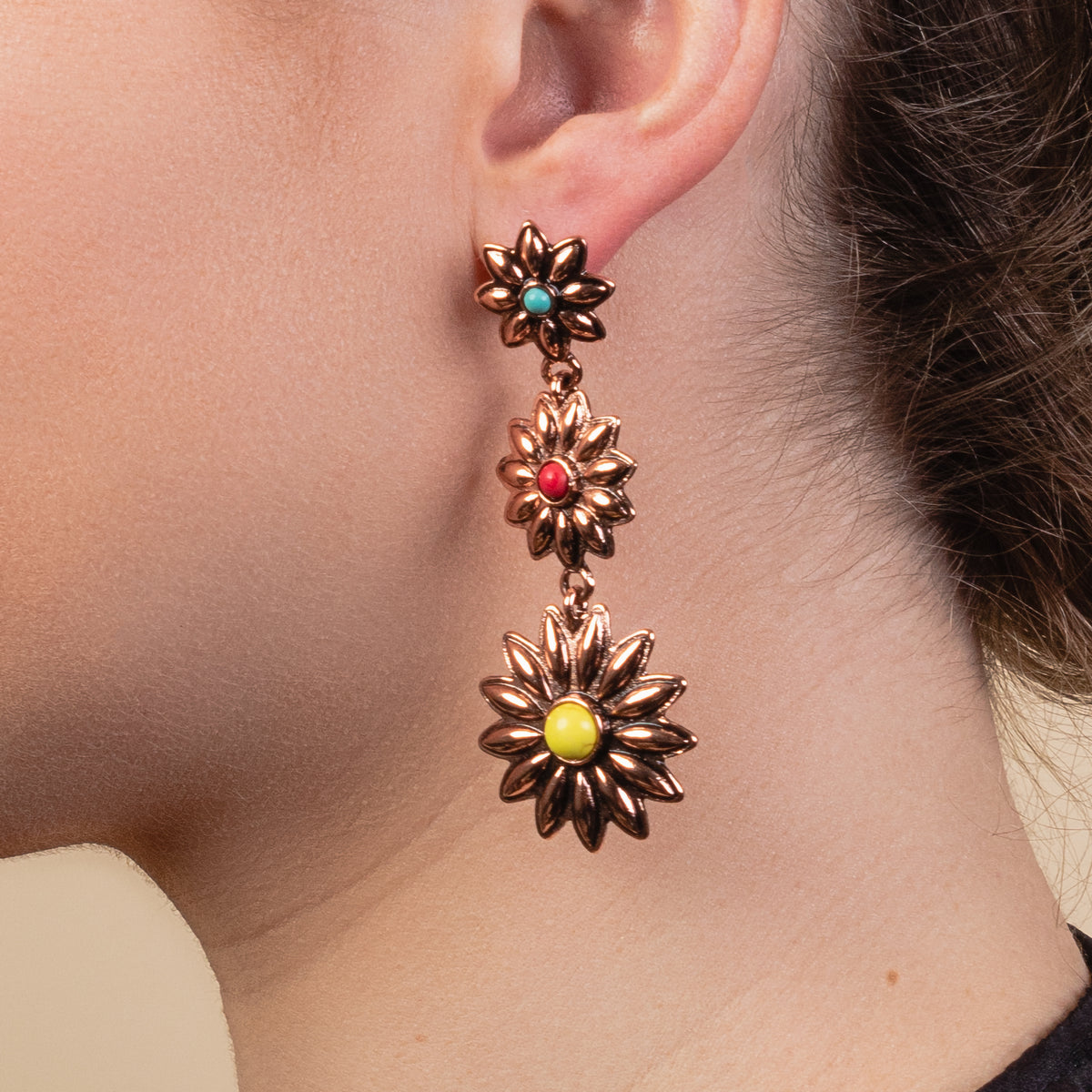 93139 - Flower Earrings - Multi