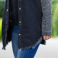 Load image into Gallery viewer, 10644 - Denim Shacket with Sequin and Pockets
