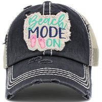 Load image into Gallery viewer, 1430 - Beach Mode On Hat - Black
