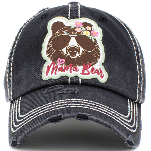 1434 - Mama Bear Hat - Black