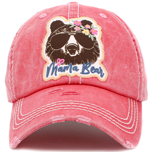 1434 - Mama Bear Hat - Hot Pink