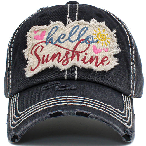 1441 - Hello Sunshine Hat - Black