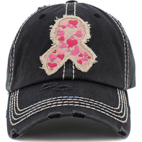 Load image into Gallery viewer, 1448 - Cancer Survivor Hat - Black

