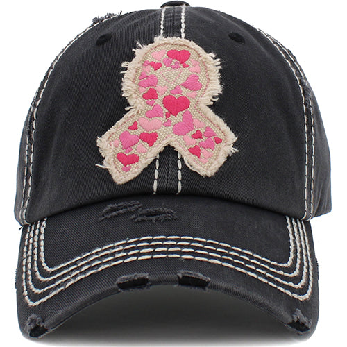 1448 - Cancer Survivor Hat - Black