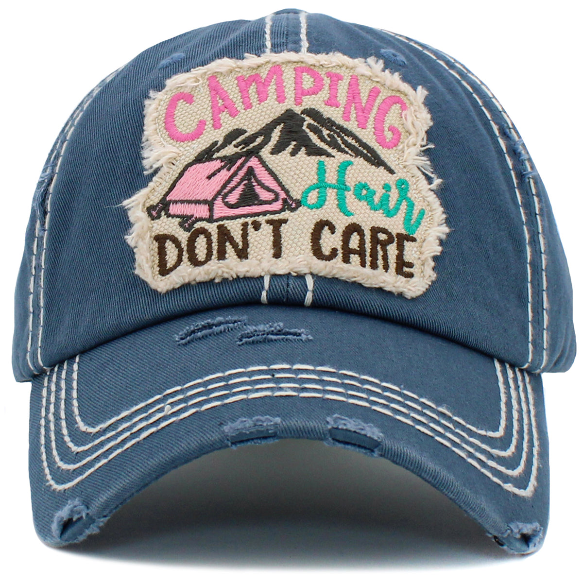 1451 - Camping Hair Don't Care Hat - Blue