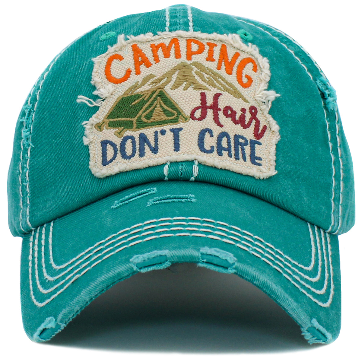 1451 - Camping Hair Don't Care Hat - Turquoise