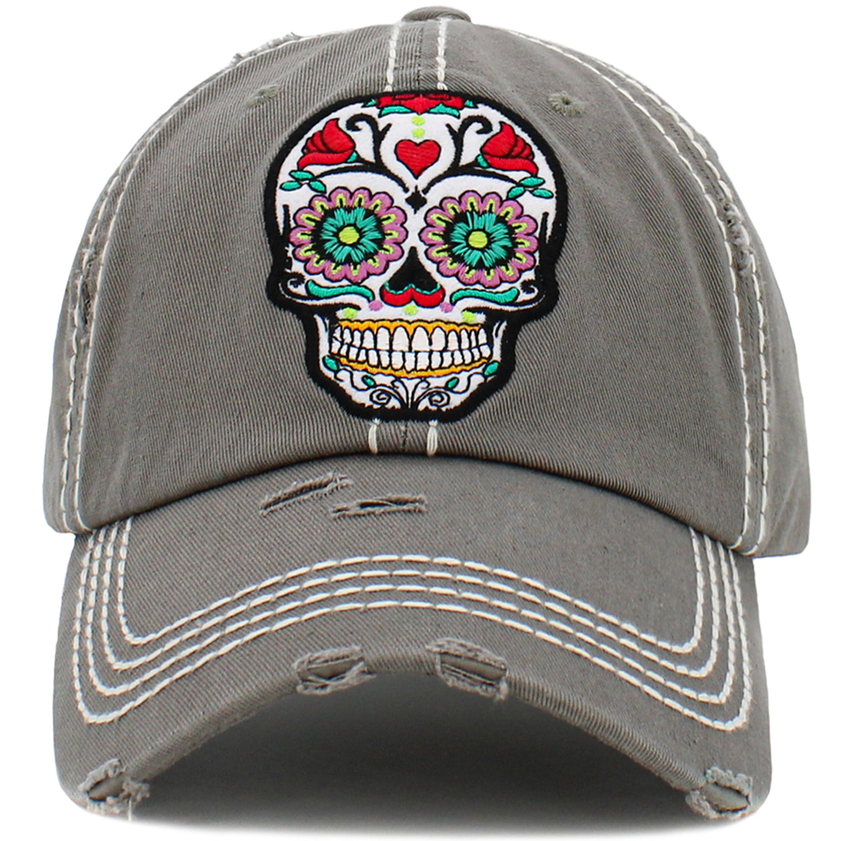 1459 -Sugar Skull Hat - Mos