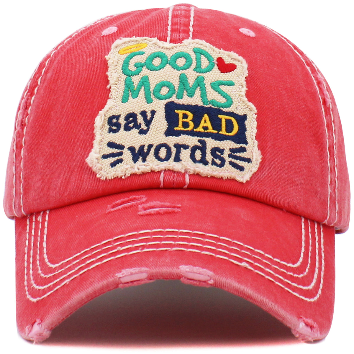 1463 - Good Moms Say Bad Words Hat - Hot Pink