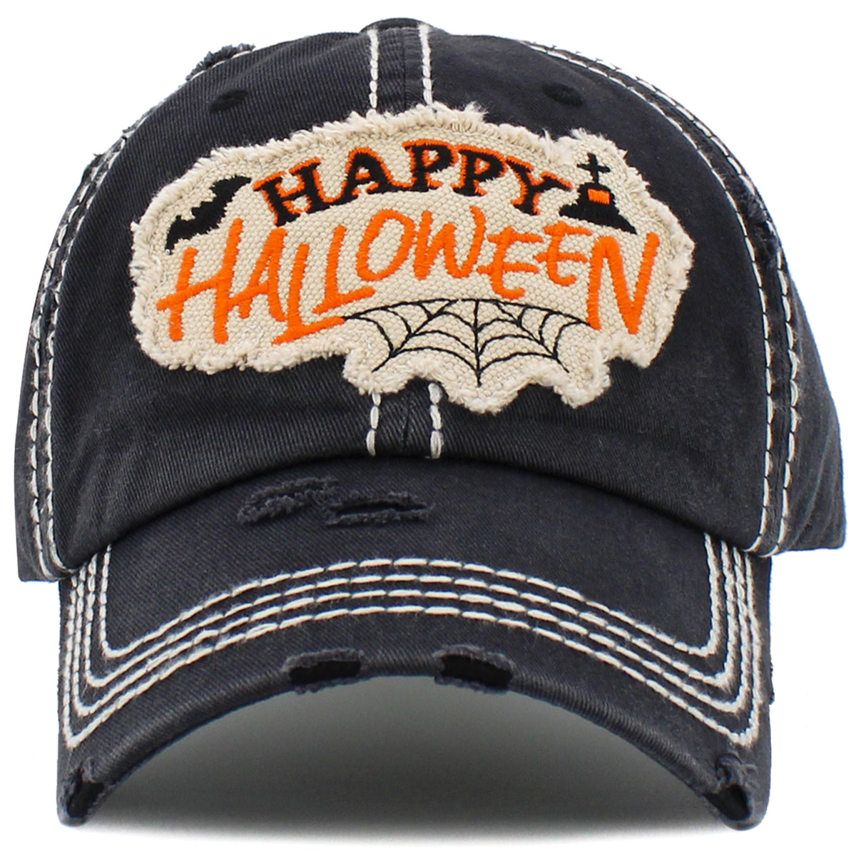 1467 - Happy Halloween Hat - Black