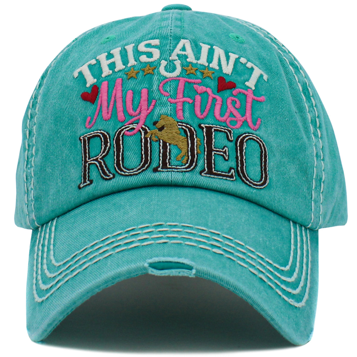 1479 - This Ain't My First Rodeo Hat - Turquoise