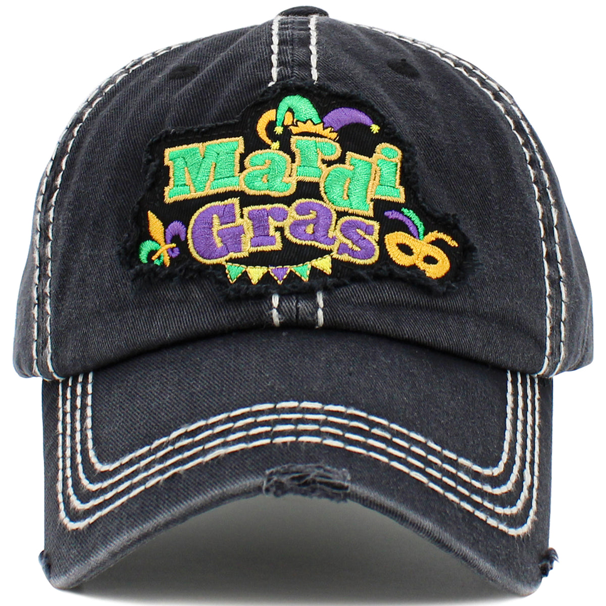 1483 - Mardi Gras Hat - Black