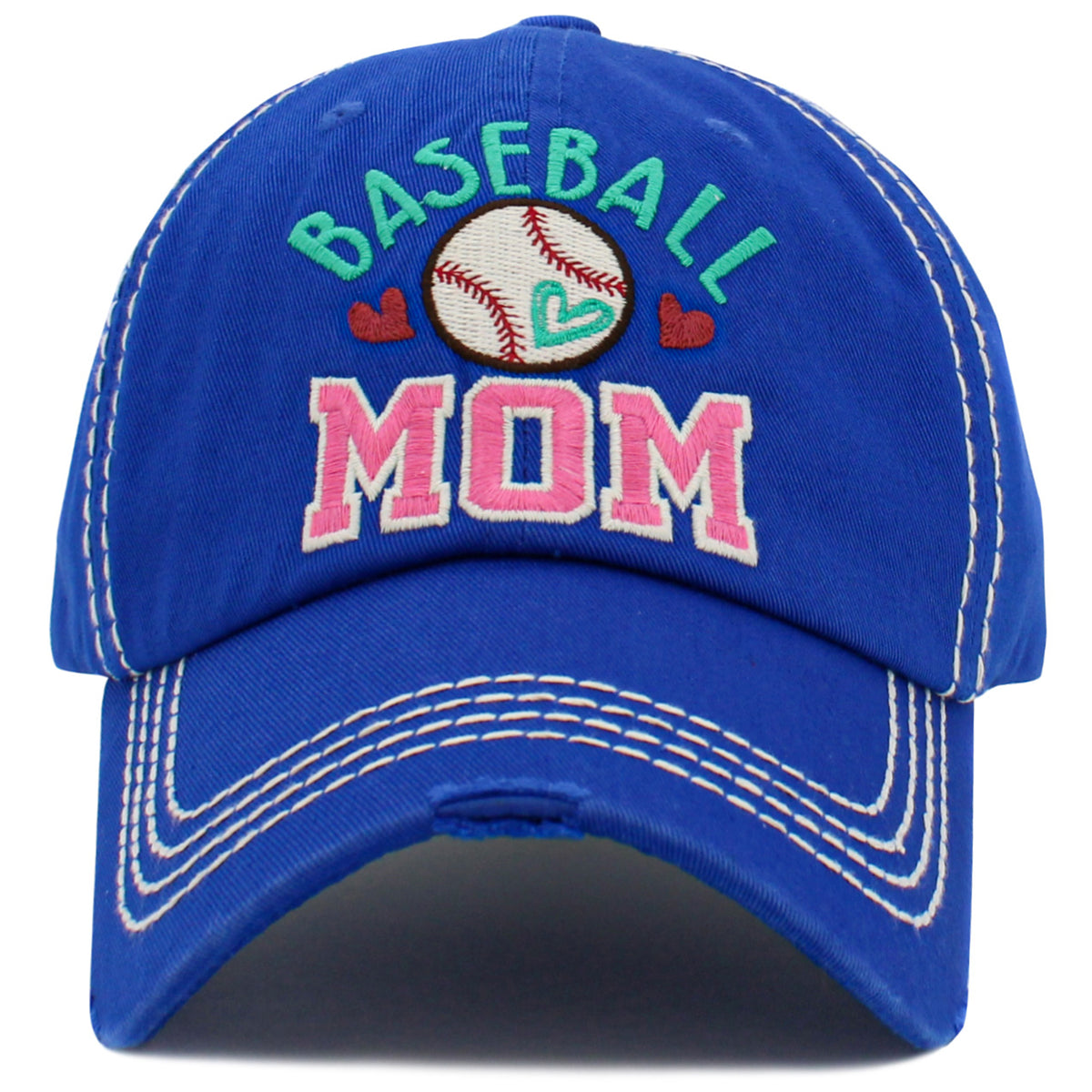 1490 - Baseball Mom Hat - Royal Blue