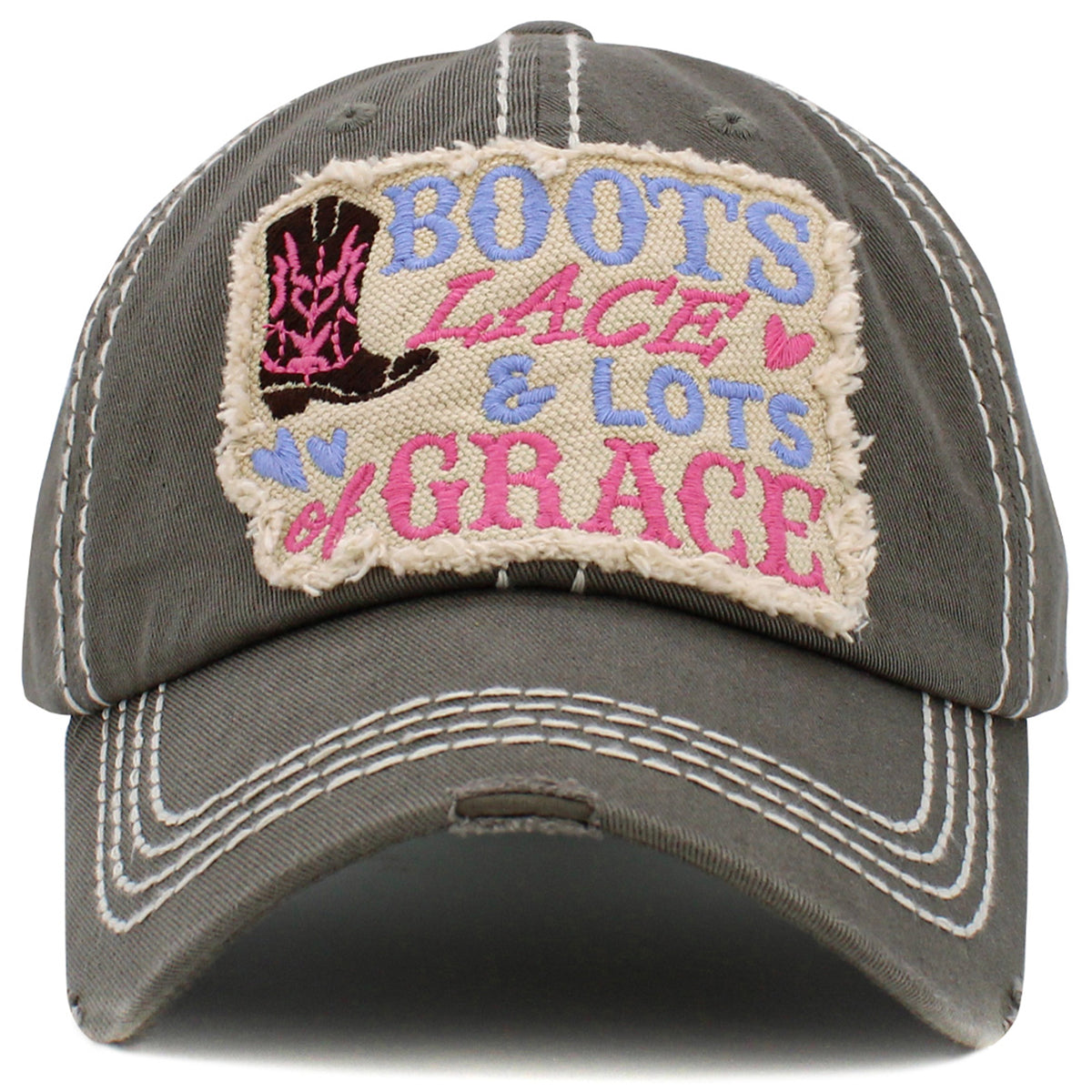 1491 - Boots Lace & Lots of Grace Hat - Mos