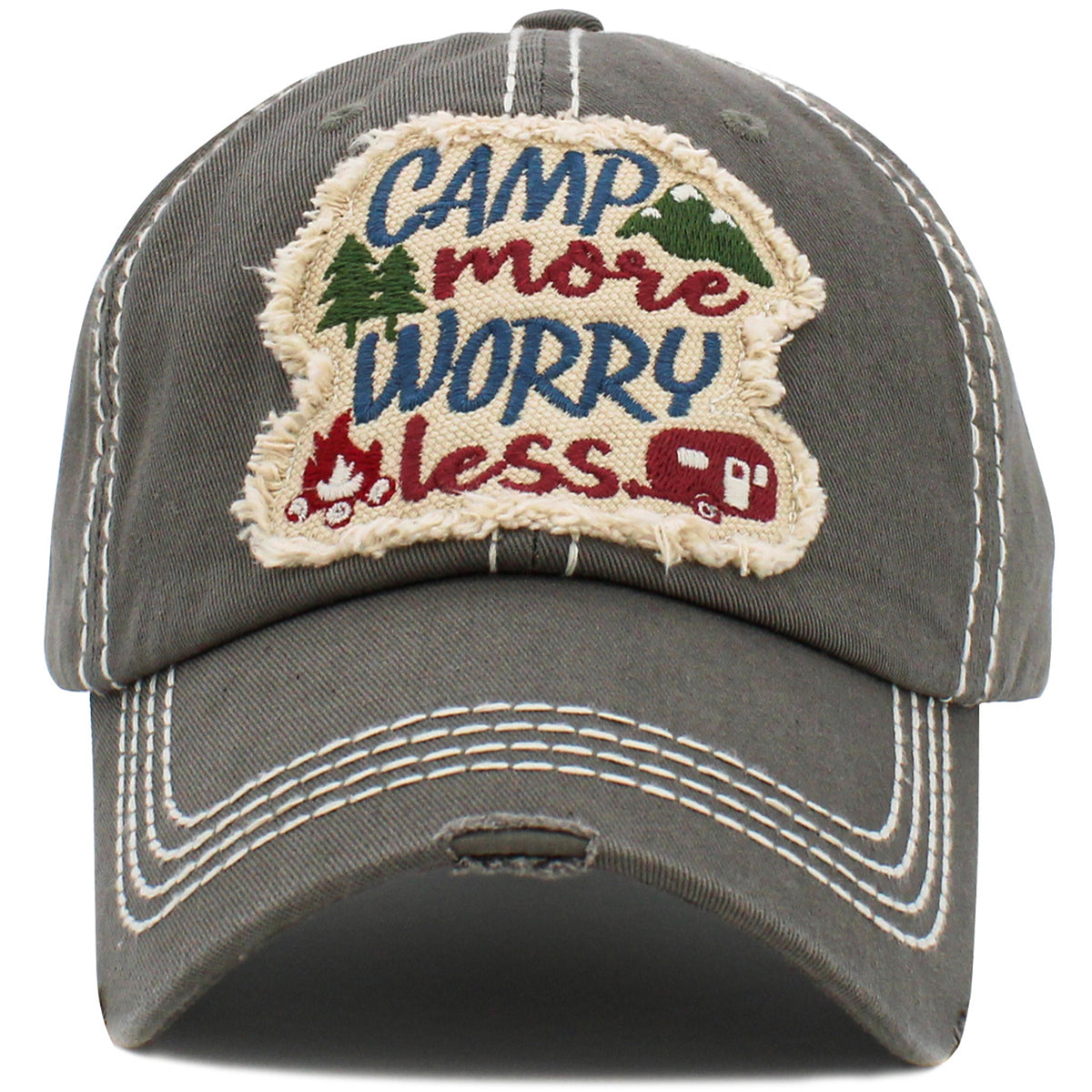 1493 - Camp More Worry Less Hat - Mos