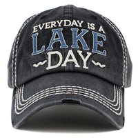 Load image into Gallery viewer, 1499 - Everyday Is A Lake Day Hat - Black
