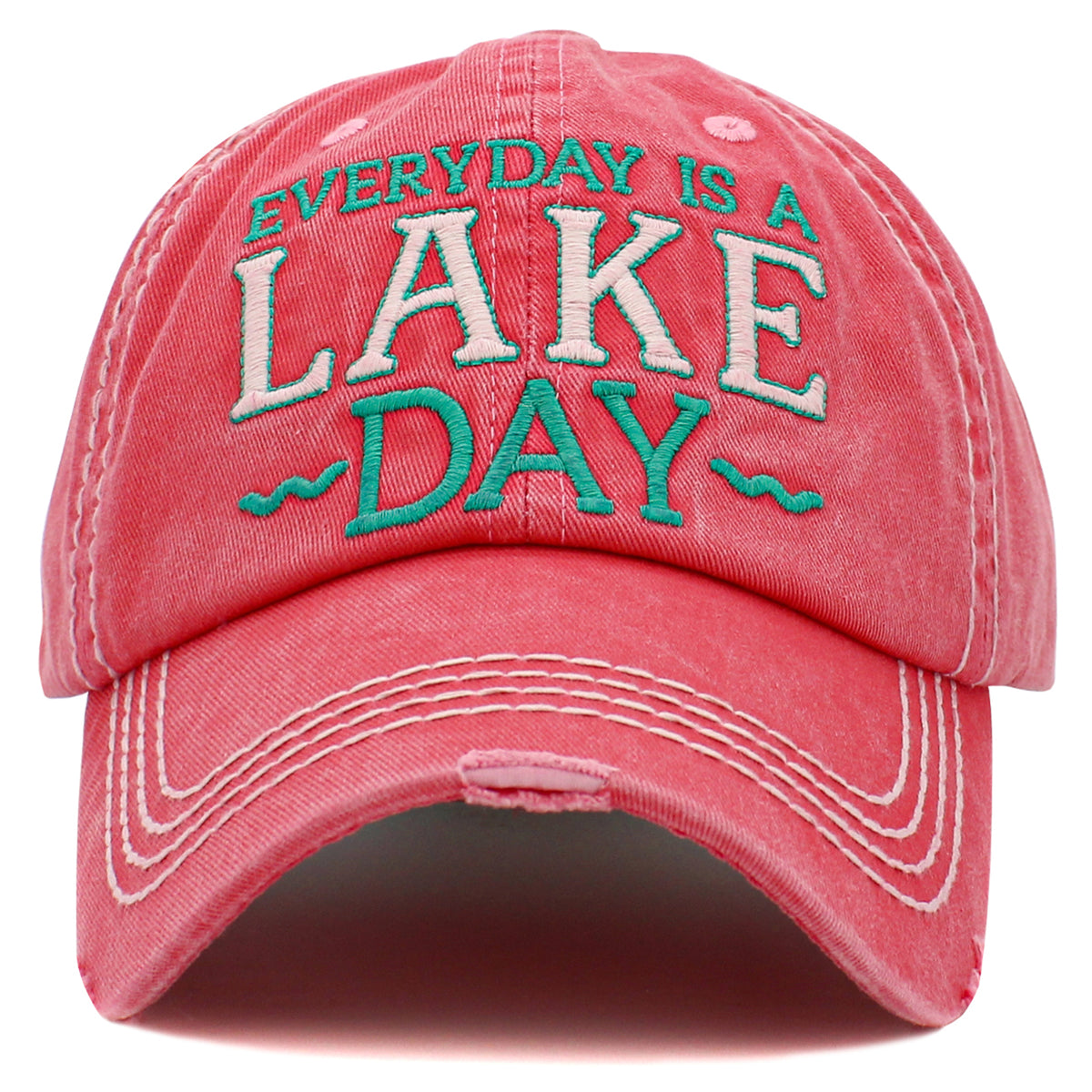 1499 - Everyday Is A Lake Day Hat - Hot Pink