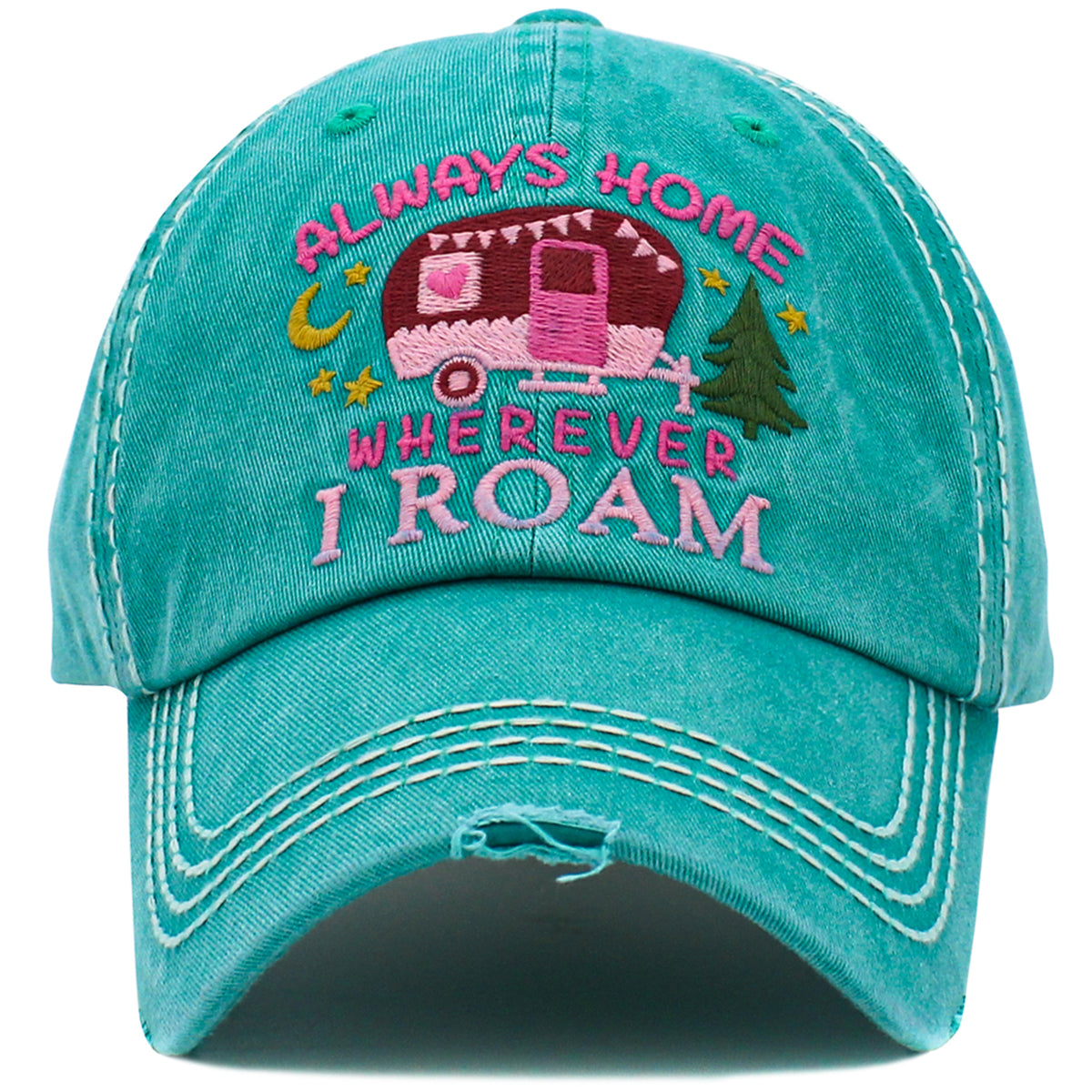 1510 - Always Home Wherever I Roam Hat - Turquoise