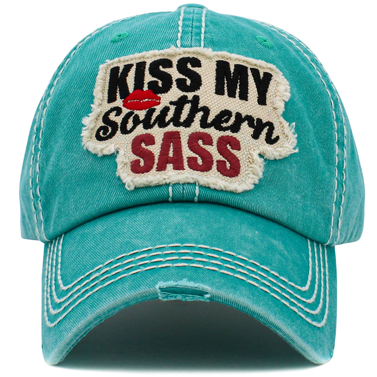 1514 - Kiss My Southern Sass Hat - Turquoise