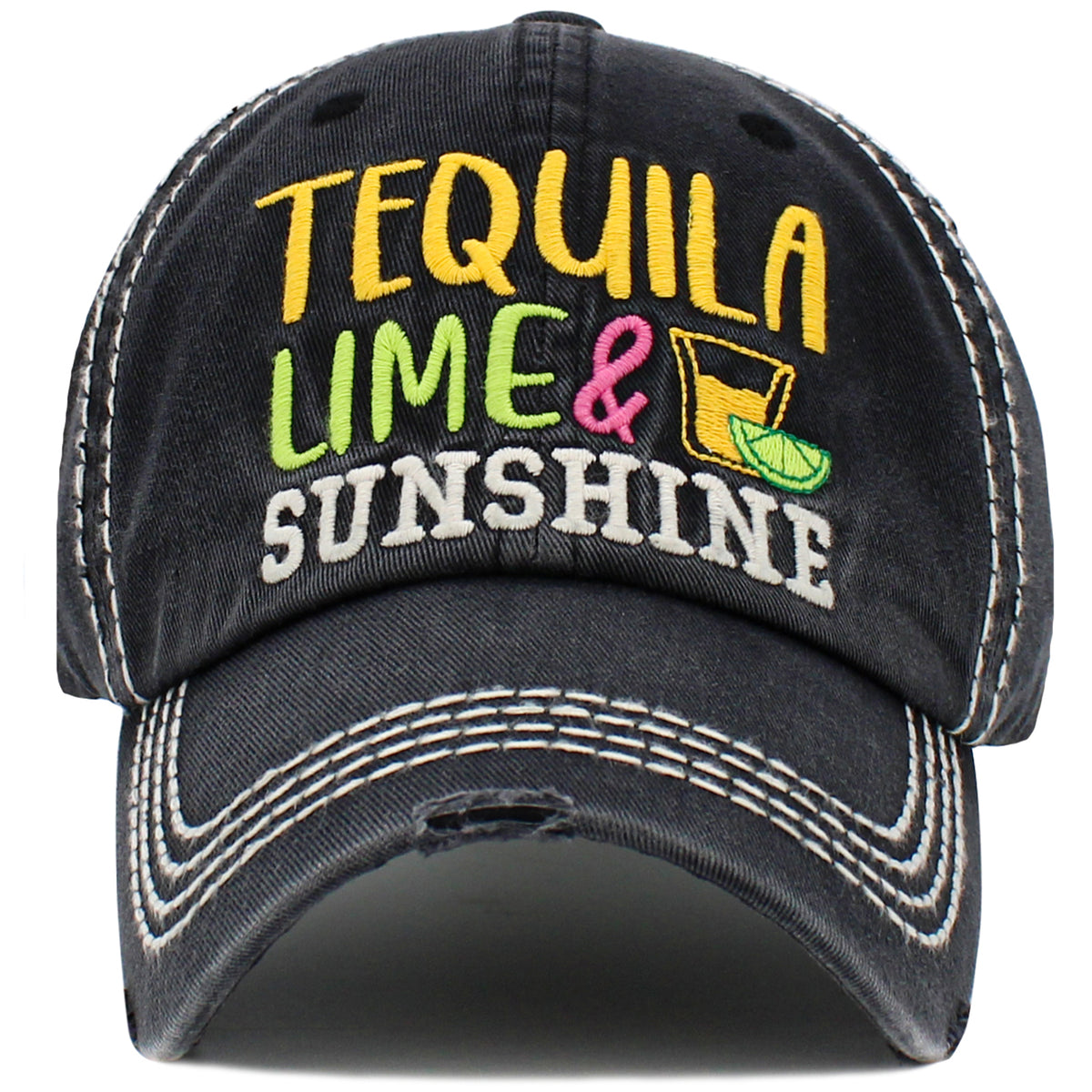 1517 - Tequila Lime Sunshine Hat - Black