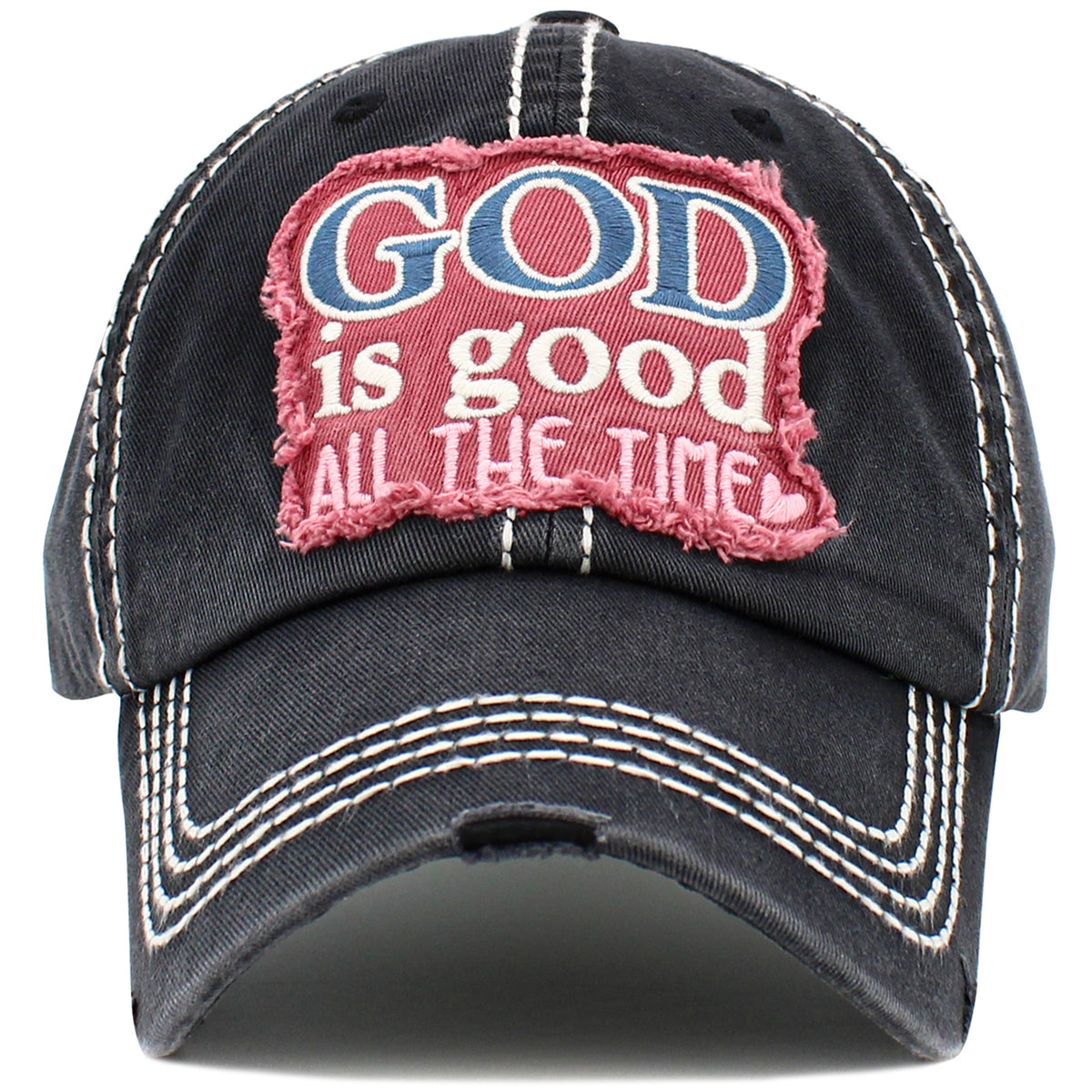 1519 - God is Good All The Time Hat - Black