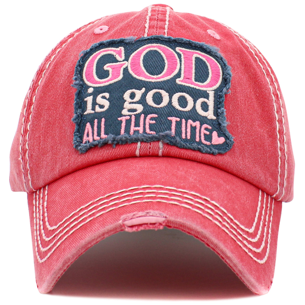 1519 - God is Good All The Time Hat - Hot Pink
