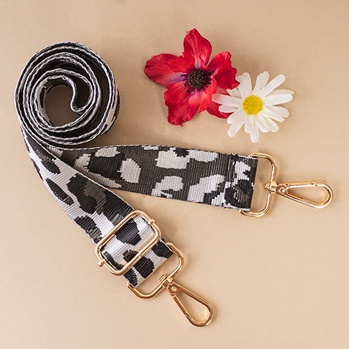 LBT0013 - Animal Print Bag Strap - Grey