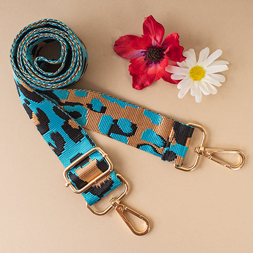 LBT0013 - Animal Print Bag Strap - Turquoise