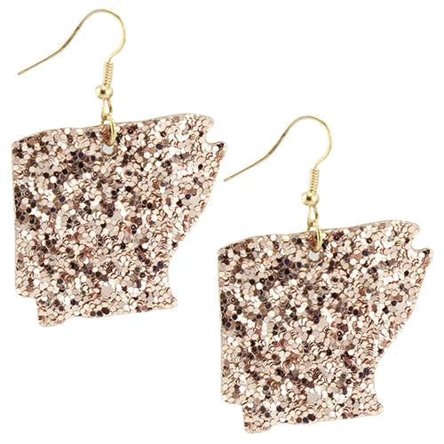 73480 - Arkansas Glitter Earrings - Fashion Jewelry Wholesale