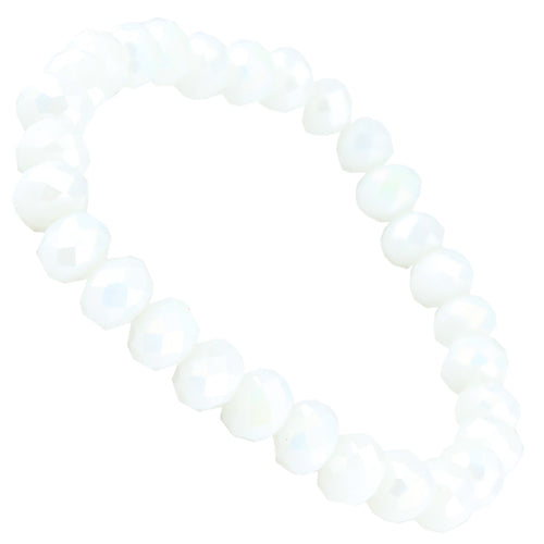 74604-33 - Crystal Bracelet - White Jade AB