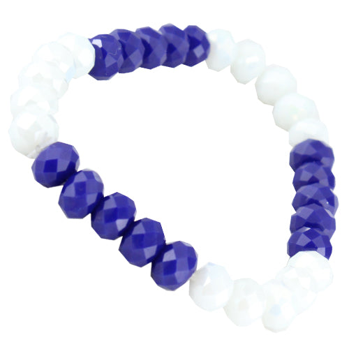 74604-38 - Crystal Bracelet - Royal Blue & White